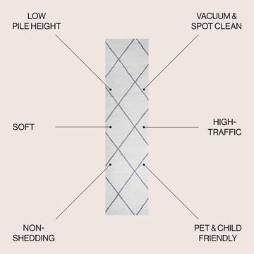 Cole Minimalist Diamond Trellis Area Rug